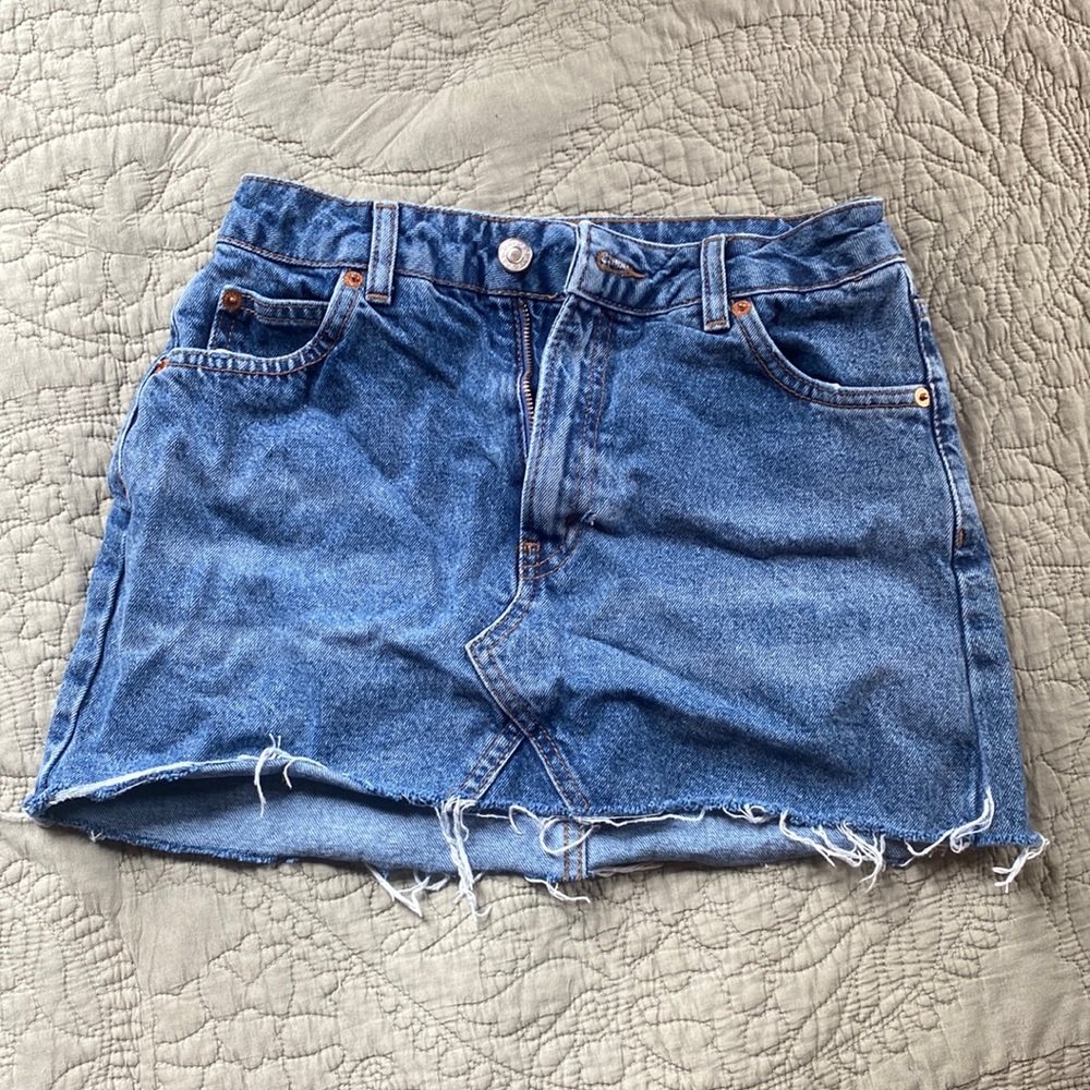 Denim mini skirt